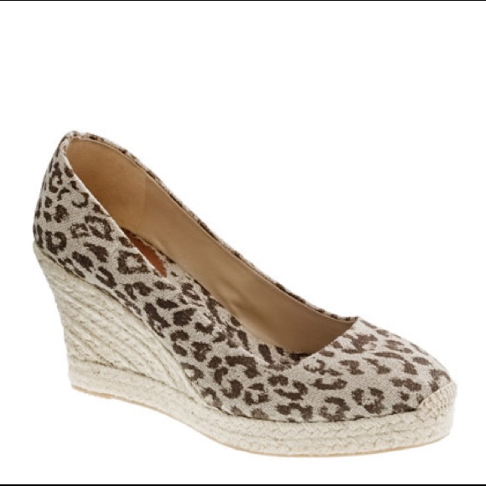 J.Crew Seville Printed Wedge Espadrilles